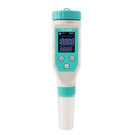 QISUO 7in1 Chlorine Meter,7in1 Water Quality Monitor Chlorine PH Total Dissolved Solids SALT ORP FAC EC Temperature Test Meter Multi-functional Mariculture Water Quality Tester for Drinking Water Aqua