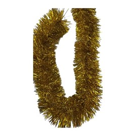 50 Feet Christmas Garland Decoration, ENLAYER 6 Inch Width Soft Green Holiday Decor for Holiday Happy New Year Party Tree Home Office Event with 12 Red Bow Tie (Gold)