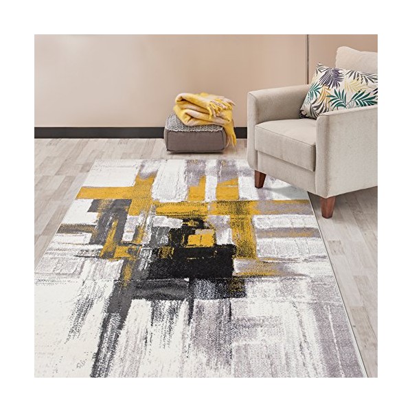 Rugshop Contemporary Modern Abstract Area Rug 3' 3" x 5'