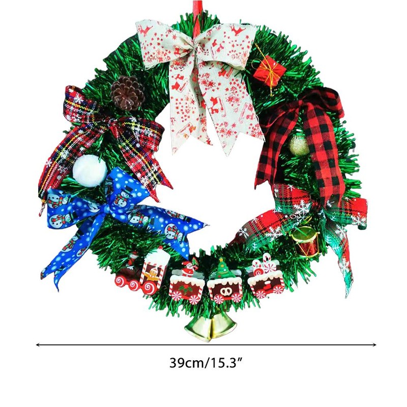 Christmas Front Door Wreath Funny Santa Claus Leg Decor Christmas