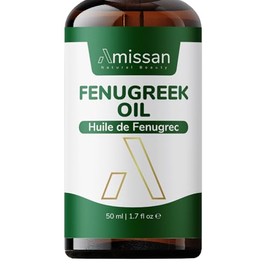 Amissan Premium Fenugreek (Methi) Carrier Oil - 100% Pure and Natural Cold Pressed 50ml (1.7oz) - Trigonella Foenumgraecum