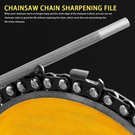 4 Pcs Chainsaw Chain Sharpening File Round Chain Saw Sharpener File Chain Saw File Sharpener Suitable for Chainsaw Chain