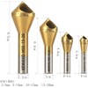 MOLATE 4 Pcs Chamfering Cutter, Deburring, Hole Drilling, Chamfering, Punching