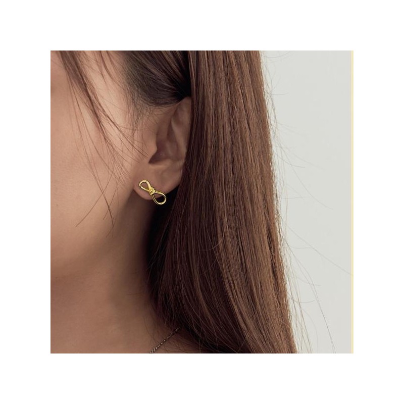 Infinity Note Stud Earrings OTS124601R Color / 인피니티 노트 스터드