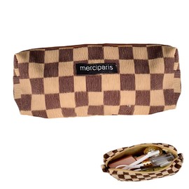 QOWUXHZ Pencil Case, Pencil Case, Cartoon Bag, Small and Cute and Can Be Used as a Cosmetic Bag, Money Bag, Key Bag, Brown