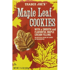 Trader Joe's Maple Leaf Cookies, Net WT. 11.4oz(323g)-set of 2