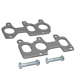 Aluminum Exhaust Manifold Header Gasket Set Compatible with 95-04 VW Jetta Golf 2.8L VR6 Engine