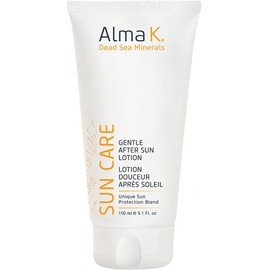 Alma K Gentle After Sun Loción - After Sun Care - Hecho con gel de aloe vera, minerales del mar muerto - Alivio de quemaduras solares - Esenciales de vacaciones para mujeres - 5.1 onzas
