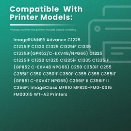 GREENBOX Compatible WT-201 Waste Toner Box Replacement for Canon WT-201 (WT-A3 FM0-0015-000 FM0-0015-010 9549B002AA) for imageRUNNER Advance C250 C255 C256iF II for iClass MF810Cdn Printer (1-Pack)