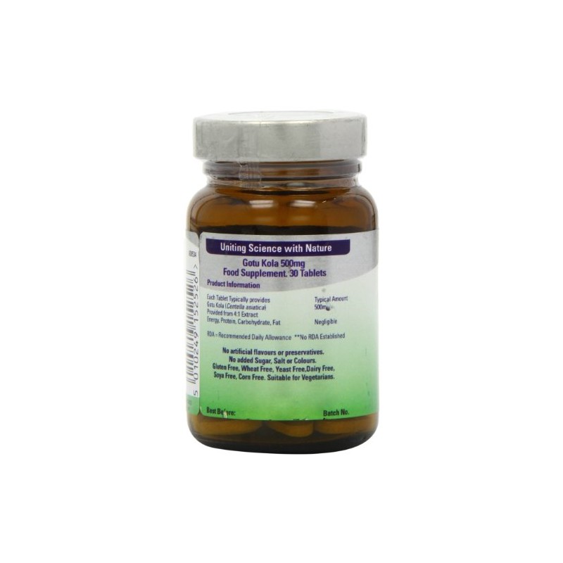 FSC 500mg Gotu Kola - Pack of 30 Tablets