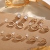 MILACOLATO 6 Pairs Clip On Hoop Earrings for Women 14K