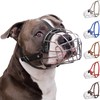 BRONZEDOG Pitbull Dog Muzzle Breathable Metal Basket for Large Dogs
