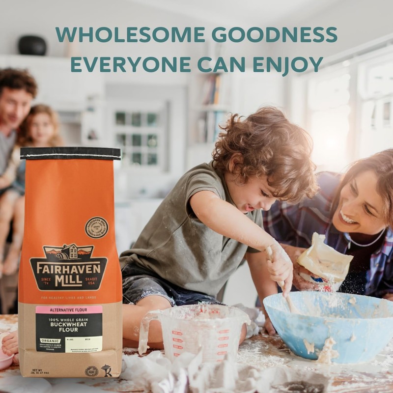 Fairhaven Mill Organic Buckwheat Flour - Whole Grain, Naturally Gluten-Free