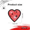 9pcs Spider Patches, Cartoon Heart Shaped Spider Iron On Patches
