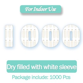 Low Voltage Wire B Connectors Dry Silicone Crimp Bean Type Cable Splice Fits for Telephone Alarm Networking System,1000 PCS (White)