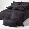 HOMESCAPES Black Pure Egyptian Cotton Euro Size Pillowcase 40 x