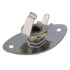 Emptty Chrome Thick Oval Dented Electric Guitar Output Jack Plate