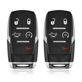 2 Keylessbest Replacement for 2019 2020 2021 2022 2023 Dodge Ram Pickup 2500 3500 4500 5500 Key Fob Remote Control GQ4-76T 5 Buttons 433MHz