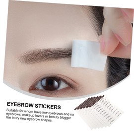FRCOLOR Artificial Eyebrow 6 Pack Realistic Eyebrow Stickers No Mess Application Reusable for Sparse Brows