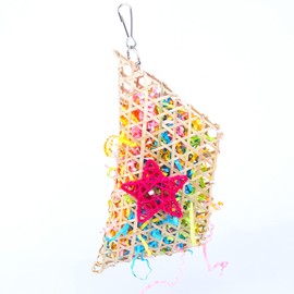 MHADBKH Parrot Cage Toy Crinkle Paper Chewing Foraging Hanging Toy for Small Birds Parrots Cockatoos Macaws