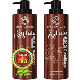 Champú y Acondicionador de Aceite de Argán Orgánico  Moroccan Argan Oil Shampoo  Conditioner Set, Sulfate-Free                                        