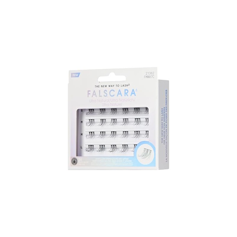 FALSCARA Ultra Natural False Eyelashes, Eyelash Extension Set, Lightweight &