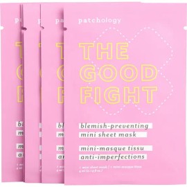 Patchology 패치올로지 더 굿 이트 브레미쉬 프리벤팅 미니 쉬트 마스크 5개 X 4ml(진정,모공,보습) Patchology The Good Eat Blemish Preventing Mini Sheet Mask 5pcs x 4ml (Calming, Pore, Moisturizing)