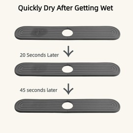 Stone Drying Mat for Kitchen Counter,Diatomite Fast Drying Stone Sink Tray, Super Absorbent, Prevents Moisture Buildup, Kitchen Sink Splash Guard (Dark Grey, 17.7"x3.9”x0.5“)