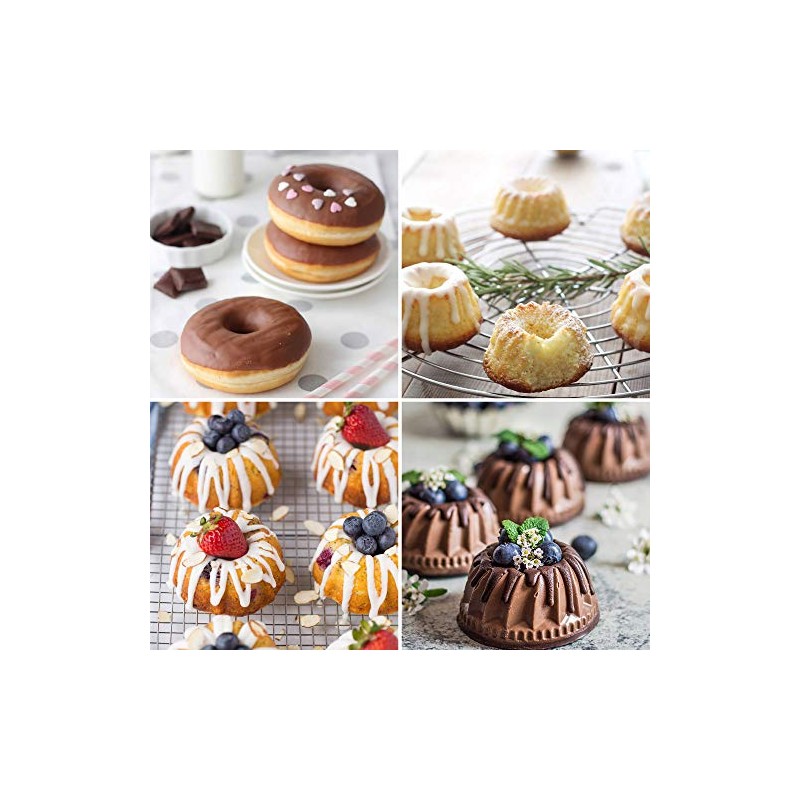 Decora 0070038 Non-Stick Baking Mould, Dougnut, 6 Cavity Diameter 7.5