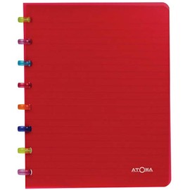 Tutti Frutti Atoma A5 Ruled Notebook 144 Pages Articulated Red