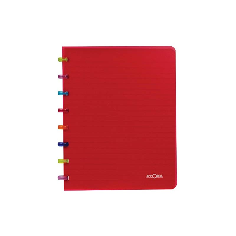 Tutti Frutti Atoma A5 Ruled Notebook 144 Pages Articulated Red