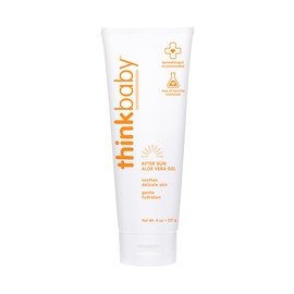Thinkbaby Aloe Vera Gel After Sun Relief Lotion, 8 Fl Oz – EWG Verified Natural After Sun Skincare for Face & Body - Hydrating, Soothing & Moisturizing Sunburn Solution for Babies & Toddlers