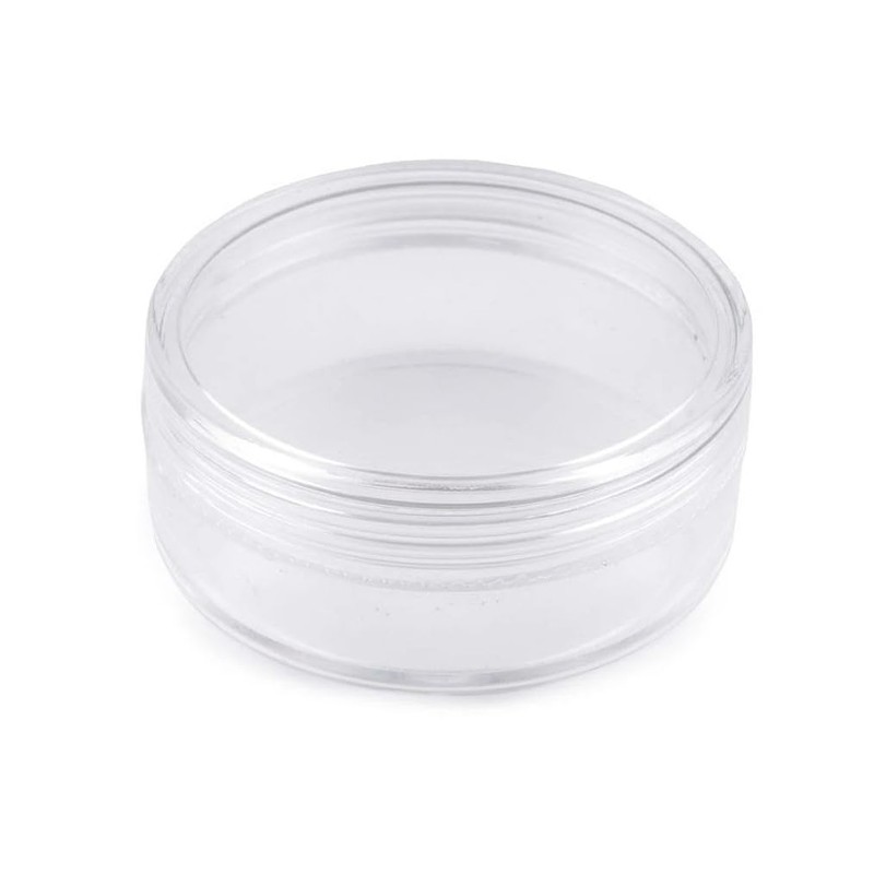 cyclingcolors 2 x Plastic Containers Clear Round Container Bottle Glitter