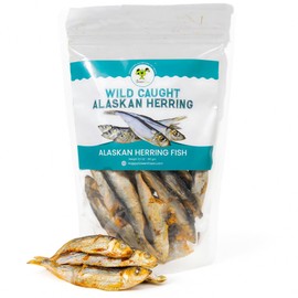 green paws Happy Gluten Free Herring Dog Treats – Wild-Caught Dried Fish for Dogs & Cats – Single Ingredient, High Protein Fish Treats – Made in Alaska (3.5 oz)