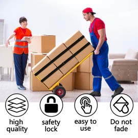 Lashing Strap Black, Motorcycle Tie Down Straps 3 m, Pack of 4 Lashing Straps Motorcycle, Lashing Strap 2.5 cm x 3 m, Fastening Strap, Mounting Strap Bicycle Carrier, Tie Down Straps Black for