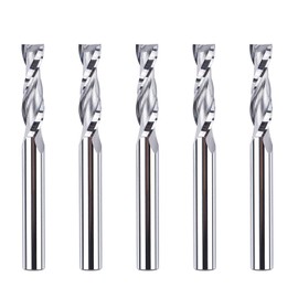 SpeTool Pack of 5 Upcut CNC Spiral Cutter Solid Carbide 2 Flutes Router Cutter Wood with 6 mm Shank x 24 mm Cutting Length, Router Bit for Cutting Wood