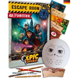 EPIC ENIGMAS | Escape Room Kinderspiel | Familien und Gesellschaftsspiel Rätselspiel | Harry Schnitzeljagd | Brettspiel Schatzsuche | Deutsch | 5-12 Jahre | 1-5 Spieler