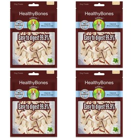 UrbanX HealthyBones Beef Rawhide Free Healthy Mini Chews for Swedish Lapphund and Other Med Herding Dogs Great Foods for Training Rewards, 28 Count