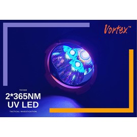 Vortex TK106R Tactical Rechargeable Flashlight 365nm UV Handheld Dual Switch High Lumen UP to 1000 Lumens End Cap Mini-USB Charging Powerful Dimmbale Torch in Black