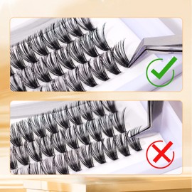 Cluster Eyelash Extensions 120Pcs Mixed Individual Lash DIY 20D 0.07C Curl 8-14Mix Natural 20Roots Lashes Makeup Tools