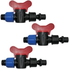 AERZETIX - C48607 - Set of 3 Connections Diverter with Tap for Drip Garden Hose Diameter 16 mm