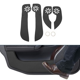 X AUTOHAUX Leather Car Door Anti Kick Pad Sticker for Nissan Qashqai 2016-2022 Door Side Edge Guard Protector Interior Accessories Black 1 Set
