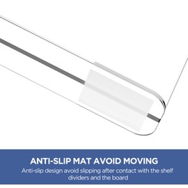 HBlife 3 Pack Clear Shelf Dividers, Vertical Purse Organizer for Closet Perfect for Sweater, Shirts, Handbags in Bedroom and Kitchen, Adjustable Acrylic Bookshelf for Organization