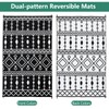 GarveeLife Outdoor Rug for Patio, 8x10FT Reversible Plastic Straw Rug,