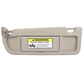 STAYTOP Sun Visors fit for 2006 2007 2008 2009 2010 2011 for Honda Civic Left Driver Side Automobile Sun Visor for Car Without Sunroof (Warm Gray)