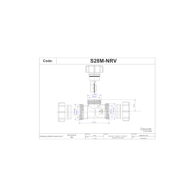McAlpine 1.25" Multifit in-Line Non-Return Valve - Prevent Backflow Easily