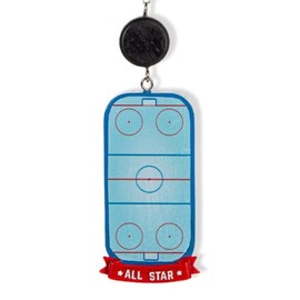 The Bridge Collection Ice Hockey Rink Christmas Ornament-'All Star'Gift for Hockey Players Sports Ornament-