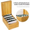 MaxGear Index Card Holder, 4 x 6Inch Wooden Business Card