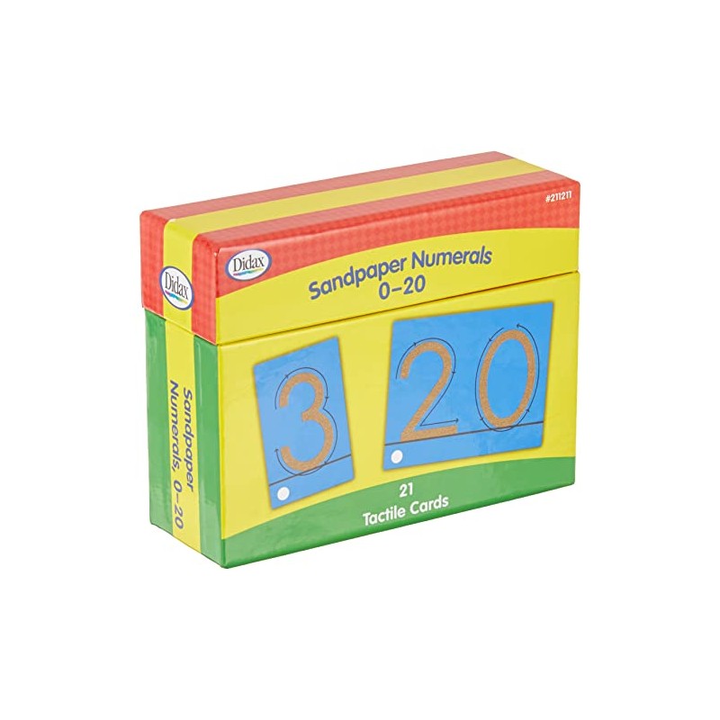 Didax Educational Resources Sandpaper numerals 0-20 Cards