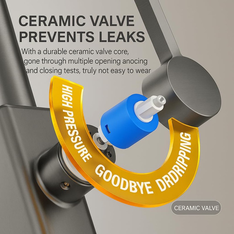 Kitchen Faucets with Pull Down Sprayer,Waterfall Kitchen Sink Faucet,with Temperature